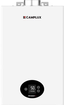 CAMPLUX Climatech 4 Gas Water Heater 12 litres, Natural Gas Boiler for Bathroom/Kitchen, Indoor Installation, 20 mbar, GX318NG