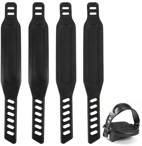 2 Paar Universal Pedalriemen, Verstellbare Pedalriemen Fahrrad, Heimtrainer Pedal Straps für Stationäre Fahrräder, Bike Pedal Riemen, Passend für die Meisten Heimtrainer
