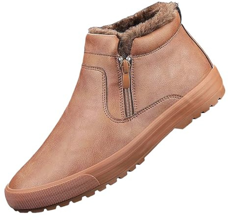 Zapatos de invierno para hombre impermeables con cremallera, zapatos de lluvia para hombre, impermeables, sin cordones, botas de trabajo, botas de nieve, botas de senderismo, antideslizantes, pies