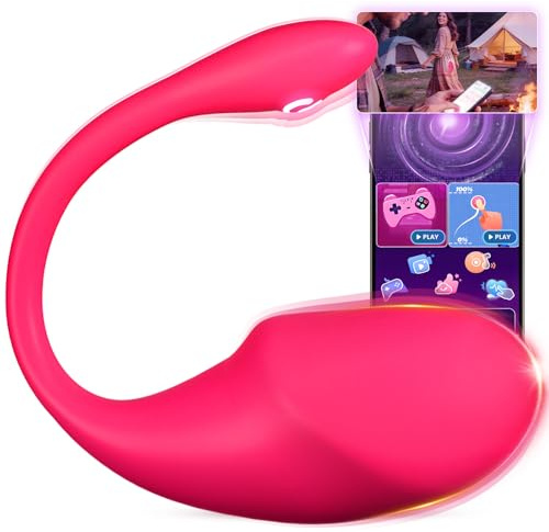 ECRVOM Sex Toys Vibrator Wearable Dildo, App Control Egg Panty Vibrators with 10 Vibrations, Rechargeable G spot Clitoral Anal Vibrator Butt Plug, AI Sync Long Distance Sex Toy for Women Men Couples