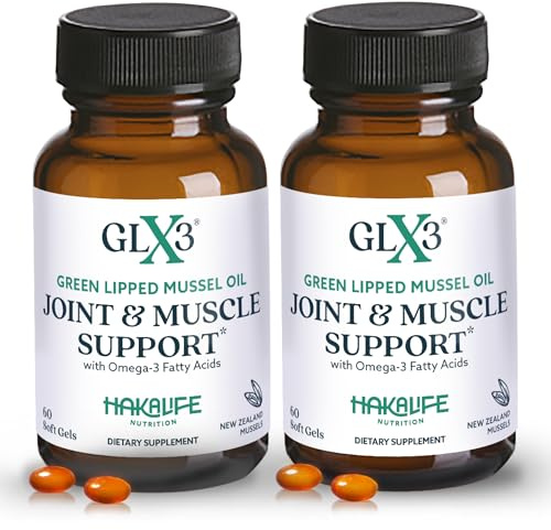 GLX3 Green Lipped Mussel Oil Capsules for Joint and Muscle Support | Extra-Strength ETA, EPA, DHA Omega-3 Green Lipped Mussel Supplement for Comfort, Flexibility & Recovery by HakaLife GLX3