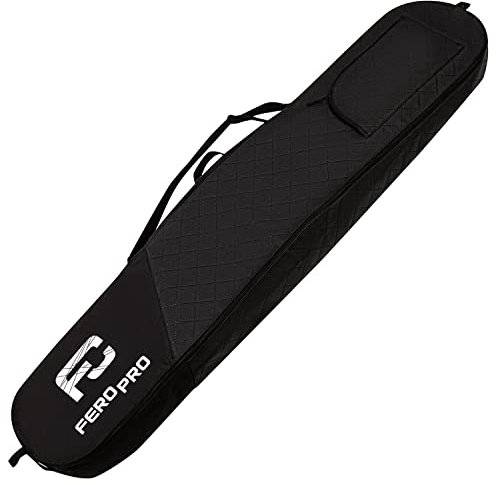 Ferocity Premium Snowboardtasche Board Bag Snowboardbag Abdeckung 170 cm aus Wasserdichtem Öko-Leder mit Tragegurt und Schultergurt Schwarz Gesteppt Black Quilted Pik [051]