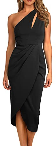 RPAEOY Vestido Mujer Cortar Ajustado de un Solo Hombro sin Mangas Color Sólido Elegante Largo Vestidos de Noche para Fiesta