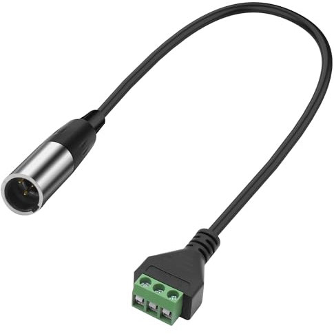 XMSJSIY Mini XLR a vite - Morsetto terminale - Adattatore audio microfono - Mini XLR 3 pin a 3 pin - Morsetto senza saldatura - Adattatore per altoparlante, microfono e amplificatore di mixaggio