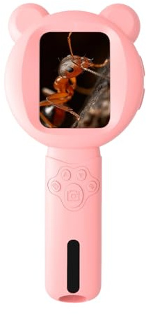 Schermo a colori da 2,8 pollici per bambini microscopio digitale fotocamera portatile lente d'ingrandimento con luce a LED per bambini che imparano lente d'ingrandimento digitale bambini