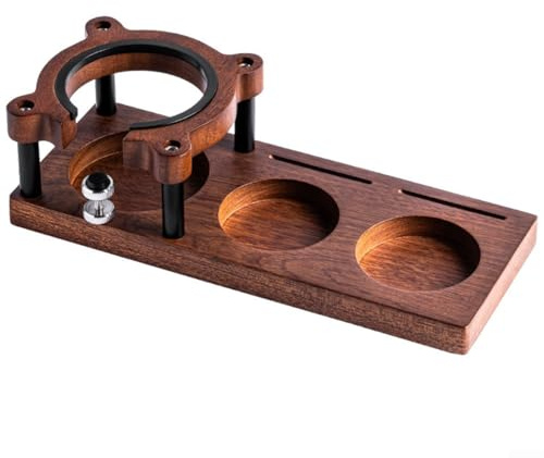 Stazione di pressatura per caffè espresso regolabile, supporto leggero in legno per strumenti di manomissione del caffè (B)