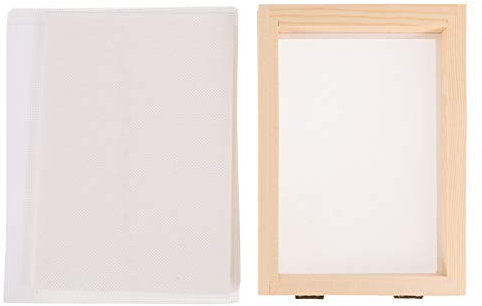 EXCEART Papierblumen Rahmen Papierherstellung Mesh 21 Holzpapierherstellung Formsatz Papierherstellung Formrahmen Bildschirm für Trockenblumen DIY Papier Holzwerkzeuge