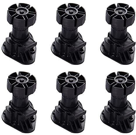 6 Pcs Cabinet Foot Plastic Height Furniture Cupboard Leg Adjustable Feet for Kitchen Bathroom Cabinet 80-120mm