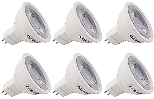 AILEMING MR16 GU5.3 LED Bulb 5W LED Equivalent 50W Halogen Bulb AC 110V-120V Non-Dimmable LED Bulbs for Track Lighting Spotlight Downlight 3000K Warm White (Pack of 6)