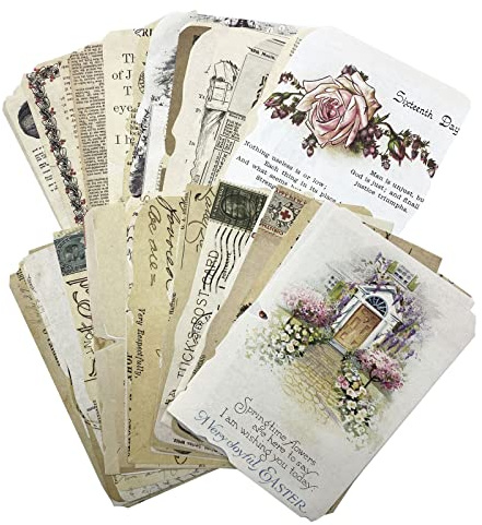 52 piezas Scrapbooking papel decorativo vintage diario scrapbooking accesorios manualidades manualidades diario páginas retro manualidades papel decorativo para álbum, diario, scrapbook DIY, estilo E