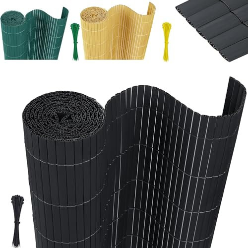XMTECH PVC Paravista Schermo Divisorio Paravento Recinzione, Resistente ai Raggi UV, 120 x 500 cm, Colore Antracite, per Giardino, Balcone e terrazza