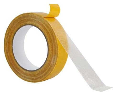 Weishuo Double Sided Carpet Tape 20m x 30mm Extra Strong Transparent Adhesive Tape Heavy Duty Double Sided Fabric Tape for Cloth Removable No Glue Residue High Stickness Rug Tape