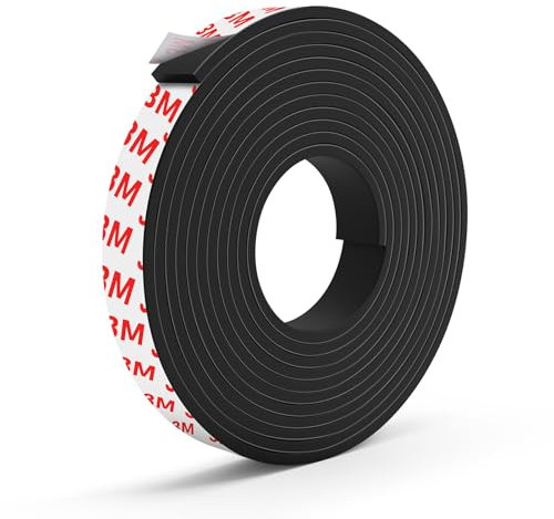 LWMTT Bande Magnétique Adhésive 2mm x 1.5cm avec Colle Ruban Magnétique Moustiquaire Aimant Autocollant Rouleau de Ruban Magnétique pour Organiser, Présenter, Projets d'artisanat et Bricolage - 5M