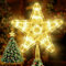 Stelle Dell'albero Di Natale, 30 LEDS Stella Albero Di Natale 9 x 1,57 in, Decorazione Albero Di Natale con 2 Modalità, A batteria, Puntale Albero Natale Decorazioni, Natalizi