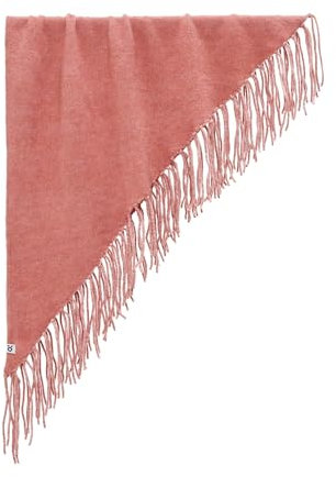 OPUS Damen Schal | Kuscheliges Dreieckstuch AWARO mit Fransen mellow rose, 0
