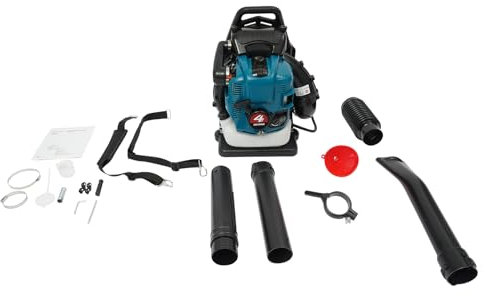 Soplador de hojas de gasolina, portátil, 75,6 cc, 2,6 kw, soplador de hojas profesional de gasolina, con papel de filtro de aire y silenciador, motor de 4 tiempos, aspiradora de hojas, gasolina,