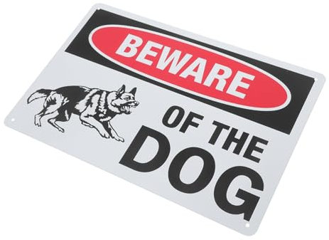 Letrero de Advertencia Vintage para Perros Valla para Perros Decoración para Exteriores Letrero para Patio Delantero para Jardín Decorativo para El Hogar Y El Jardín