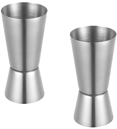 2 Pcs Spirit Measures,Stainless Steel Spirit Measures 25ml 50ml,