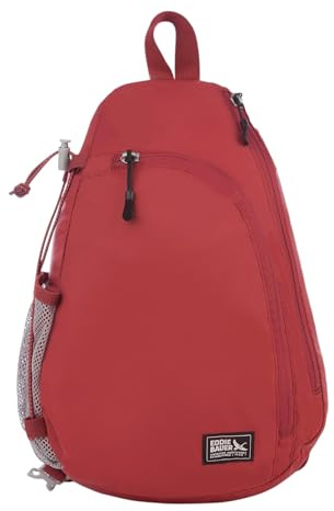 Eddie Bauer Ripstop Sling Bag | Travel | Everday Carry | Lightweight | Ripstop Nylon | Adjustable | 8L - Dark Ruby