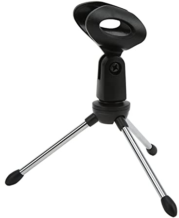 Saluaqui Support de Microphone de Bureau Réglable avec Clamp/Holder Micro | Table Table en Acier Inoxydable Premium Support | Conception Anti-skid Stable pour la Conférence et la Diffusion en Direct