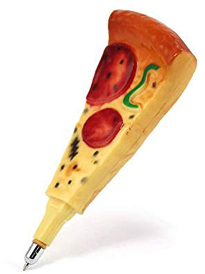 2 bolígrafos de pizza novedosos para escuela, oficina, niños, juguete, papelería, suministros de oficina, útiles