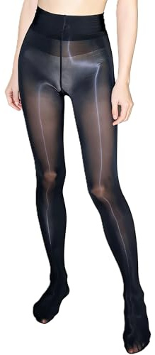 Jemnpela Dam 60D glänsande dans tights semi-ogenomskinlig hög midja kontroll topp strumpbyxor olja skimmer strumpor alla hjärtans dag