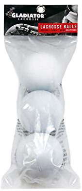 Gladiator Lacrosse® 3 Stück Offizielle Lacrosse Spielbälle - Weiß - Erfüllt NOCSAE-Standards, SEI Zertifiziert