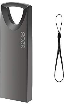 Penna USB 32 GB, Mini Chiavetta USB 32 GB Impermeabile USB Key 32 Giga Pendrive 32gb Memoria Esterna PC per PC, Laptop, Auto ECC (grigio)