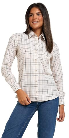 JACK PYKE Ladies Countryman Shirt Large Check Brown Size 12