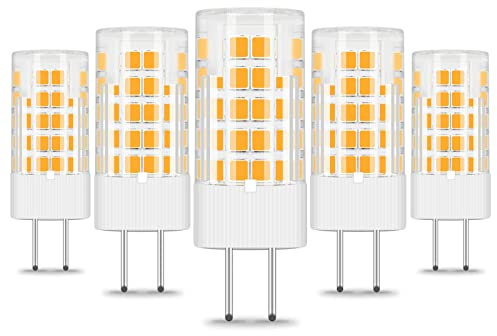 JINLONTA GY6.35 LED Lampe 12V Warmweiß 3000K G6.35 Bi-Pin Leuchtmittel 4W ersetzt 40W Halogenbirne Nicht Dimmbar für Schreibtischlampe, Accent, Display(5 Stück)