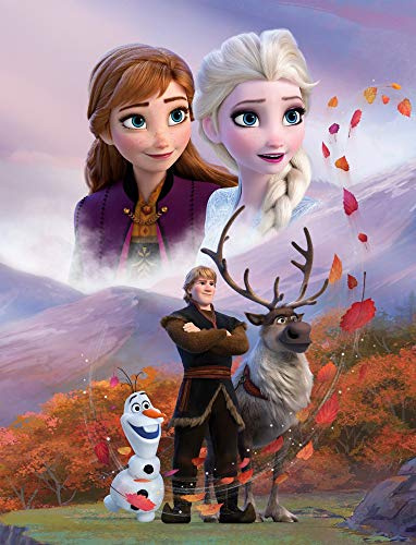 Stora Frozen 2 Frost filt Sky gosig filt 130 x 170 cm, supermjuk filt, fleecefilt, soffilt, Anna Elsa Disney Sven Olaf Kristoffer Arendelle helt oförfrusna för barnsängkläder