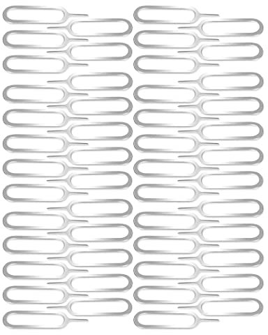 KOKOBASE 50 herramientas de apertura de eliminación de tarjetas SIM, abrelatas de agujas, herramienta universal de expulsión Sim para iPhone, HTC, Samsung Galaxy, Smartphone (50 piezas)
