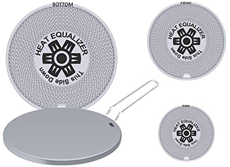 Heat Equalizer Set of All 3 Sizes - The Heat Diffuser for Gas Stove & Electric Stove - Aluminum & Copper Alloy, Hot Plate & Stove Burner Cover, Ring Plate Cover, Commercial