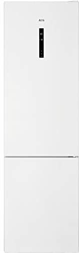 AEG 6000 Series Fridge Freezer RCB636E3MW Twintech Frost Free, 266/101 Litres Capacity, Temperature Control, Holiday Function, Adjustable Feet, Reversible Doors, White