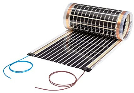 Mi-Heat - Pellicola riscaldante in carbonio, 1,5 m, 12 V AC/DC, 30 cm di larghezza, 150 W/m², riscaldamento a pavimento per roulotte, tempra di batterie, riscaldamento per terrario, incubatrice, serra