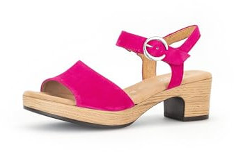 Gabor Damen Plateausandalen, Frauen Sandalen,Leichte Mehrweite (G),Dicke Sohle,Sommerschuhe,Freizeitschuhe,offene Schuhe,pink,40 EU / 6.5 UK