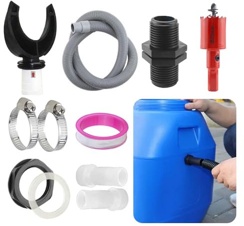 RISAKOGO Regenwassersammler,75mm Fallrohr Regensammler Set, regensammler Regentonnen Verbindungsset Regendieb Regensammler Regentonnen Verbinder für Dächer bis 80 m²