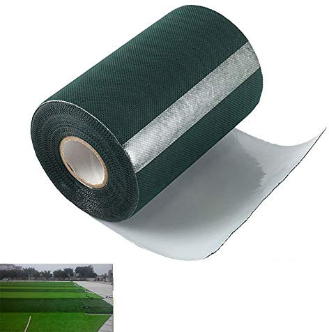 KTCINA 10Mx15CM Ruban Adhésif pour Gazon Artificiel Ruban de Gazon Artificiel Bande Artificielle de Couture d'herbe Vert Ruban de Jointoiement pour Connecter Tapis de Pelouse Jardin (1Pcs)