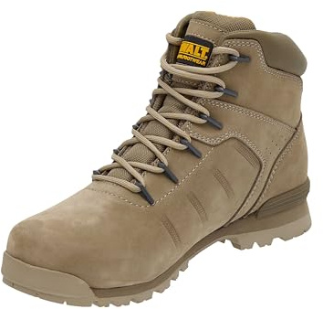 DEWALT Carlisle Bottes de travail en cuir nubuck pour homme, avec embout en acier de sécurité, légères, stone, 46 EU