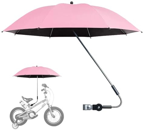 Moreeulsi Paraguas para cochecito con abrazadera,Paraguas con clip para cochecito,Paraguas extra con protección UV para cochecito con abrazadera - Paraguas impermeable de 360 grados para