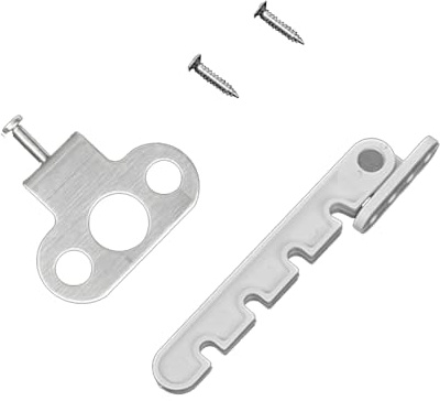 2 Stück 8cm Verriegelung für Flügelfenster mit Einstellbarer Position, Verriegelungs und Neigungsregler für Fenster, Geeignet für Fenster/Türen aus Holz und Metall, Hartplastik - 4 Schlitze
