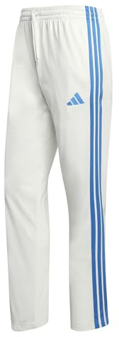 adidas Men's 3 STRIIPES Tricot Open Hem Trackpants, Off White, M