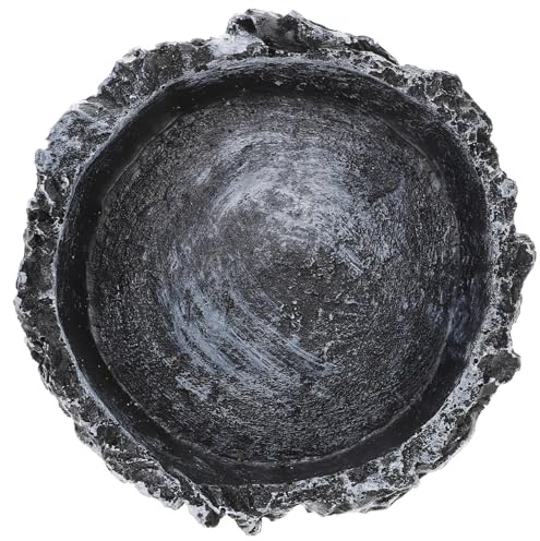 HAPINARY Mangeoire pour Tortues et Reptiles Bol d'eau en Résine Jaune Petit Format Gamelle Ronde pour Nourriture et Hydratation Accessoire Indispensable pour Reptiles et Petits Animaux