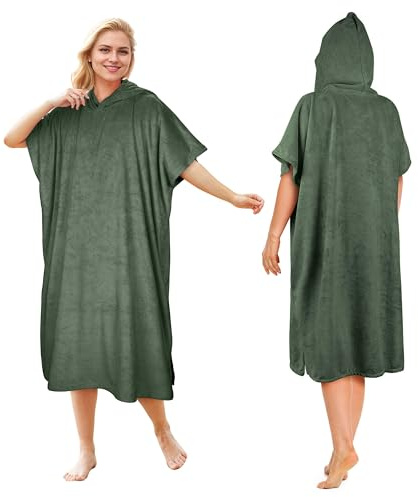Kato Tirrinia - Serviette de Surf à Capuche Adulte Coupe-Vent extérieur Super Absorbant Compact léger Taille Unique