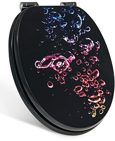 Xonic Design WC-Sitz - Premium Klo-Deckel - Toilettensitz mit Absenkautomatik - hochwertige Klobrille mit Motiv - MDF174