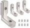 Yeepeo 4 × T-Nut Innenwinkel 3030 M6 Eckverbinder, Aluprofile Nut 8 T Slot 90° L-Form Zinklegierung Inneneckverbinder mit Schrauben T Slot Nut Außenwinkel Winkelwinkel für Aluminiumprofil 30-Serie