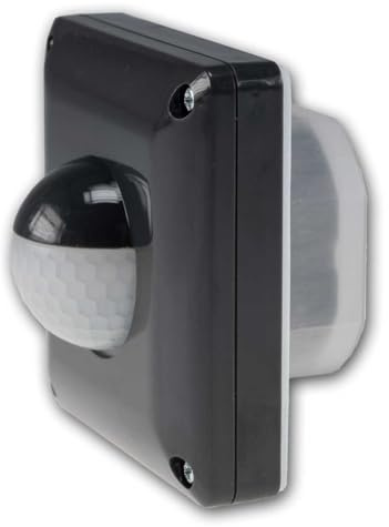 world-trading-net - Unterputz Bewegungsmelder, schwarz, 2 & 3 - Draht Technik, 190°, 230V/500W, max. 9m, LED geeignet, IP65