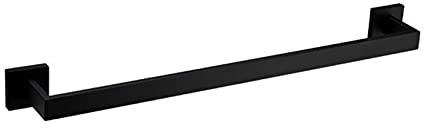 ECOLFE Towel Rail for Bathroom, 50cm/60cm Towel Bar RailSUS304 Stainless Steel Single Towel Hanger,Wall Mount Towel Holder for Bathroom and Kitchen,Black(SZ:60cm) (Size : 50cm)