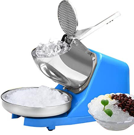 vinnyooc Machine à Glace pilée 220V 300W Broyeur à Glace électrique Portable Ice Maker avec Grand Bac à Glace Pieds Antidérapants Capacité de Glace Pilée 65kg/H