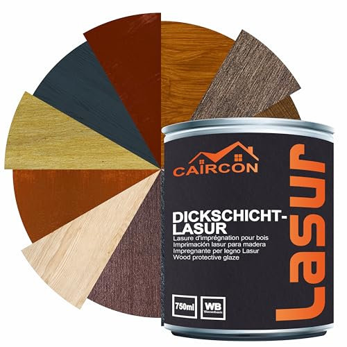 Holzlasur 2in1 Holzschutzlasur Dauerschutzlasur Dickschichtlasur - Bangkirai 750ml